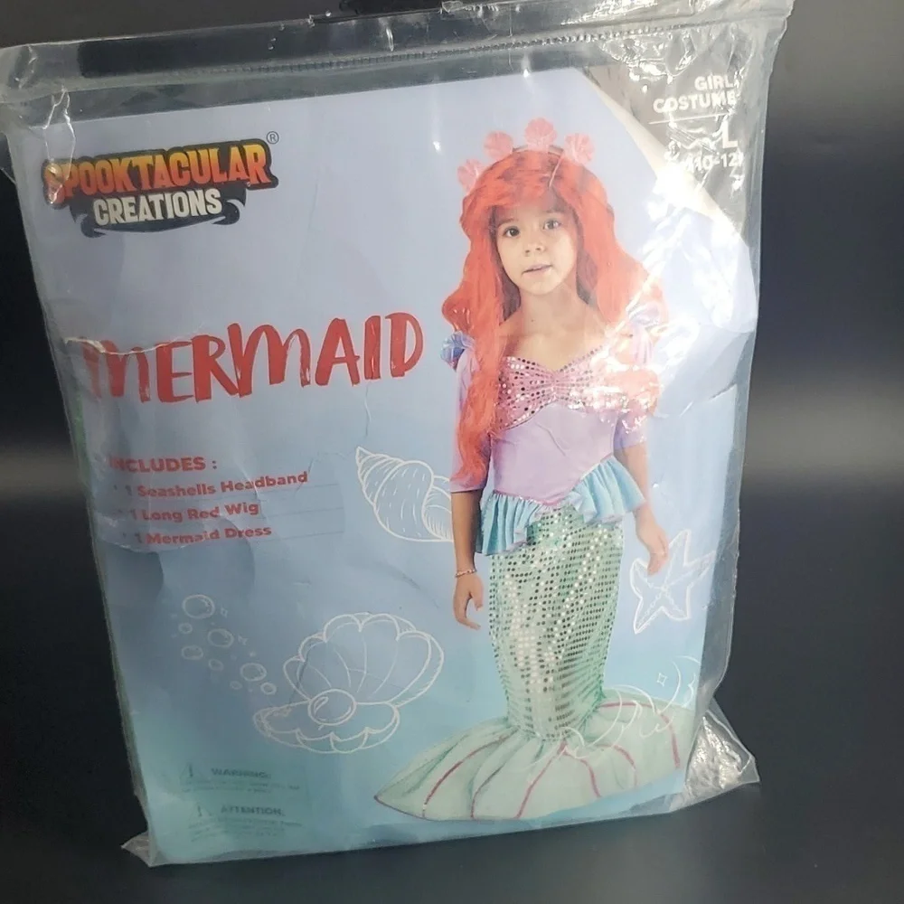 NEW Kids Mermaid Costume Large 10-12